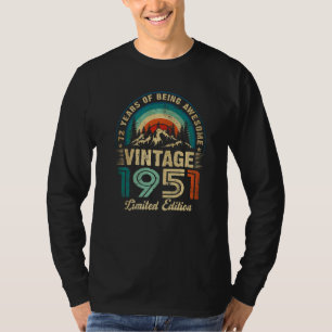 Camiseta Retro Vintage 1951 de 72 años Edición limitada 72t