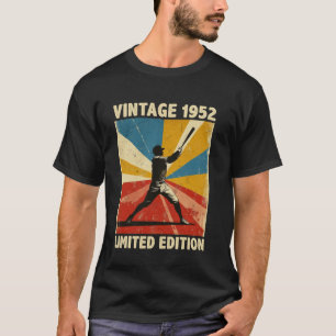 Camiseta Retro Vintage 1952 Baseball Lover Limited Edition