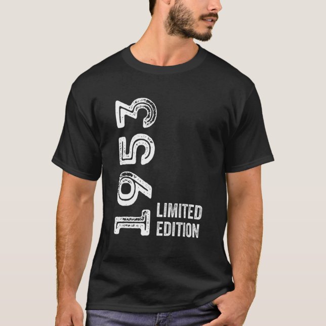 Camiseta Retro Vintage 1953 69º cumpleaños Hombres Mujeres  (Anverso)