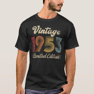 Camiseta Retro Vintage 1953 Nacido En 1953 Hombres De Fiest