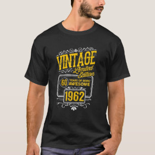 Camiseta Retro Vintage 1962 60 Años Alarmante 60º Día