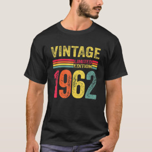 Camiseta Retro Vintage 1962 Feliz Fiesta De Cumpleaños 60
