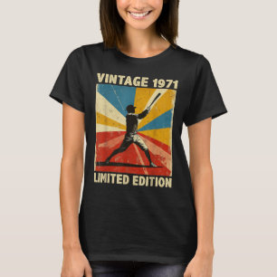 Camiseta Retro Vintage 1971 Baseball Lover Limited Edition