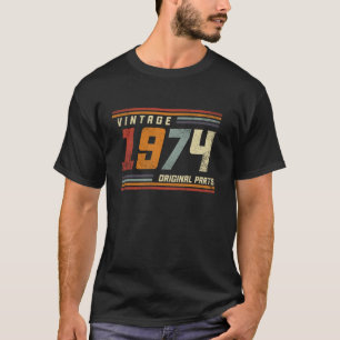 Camiseta Retro Vintage 1974 50º Nacimiento Regalo Hombres M