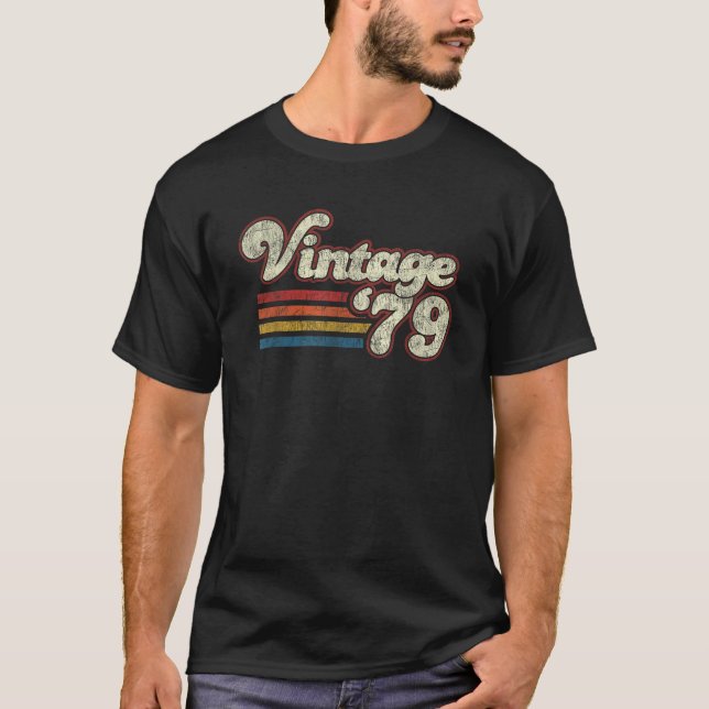 Camiseta Retro Vintage 1979 Cumpleaños (Anverso)