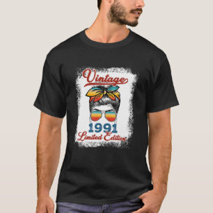 Camiseta Retro Vintage 1991 30Th Birthday Limited Edition M