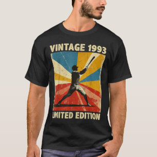 Camiseta Retro Vintage 1993 Baseball Lover Limited Edition