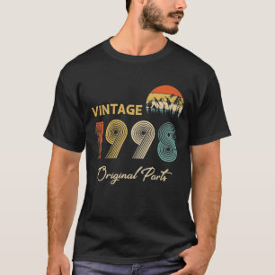Camiseta Retro Vintage 1998 Partes originales Cumpleaños
