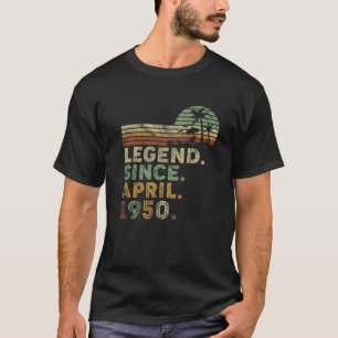 Camiseta Retro Vintage 50 Años Abril Nacido Leyenda desde 1