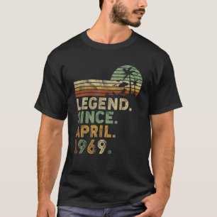 Camiseta Retro Vintage 53 Años Abril Nacido Leyenda desde 1