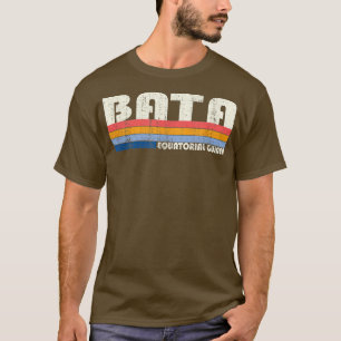 Camiseta Retro Vintage 70s 80s Style Bata, Equatorial Guine