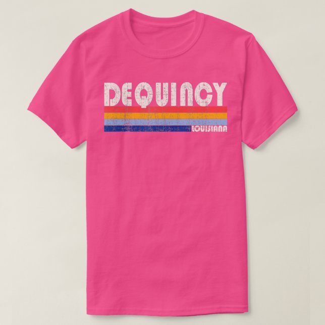 Camiseta Retro Vintage 70s 80s Style DeQuincy Louisiana  (Diseño del anverso)