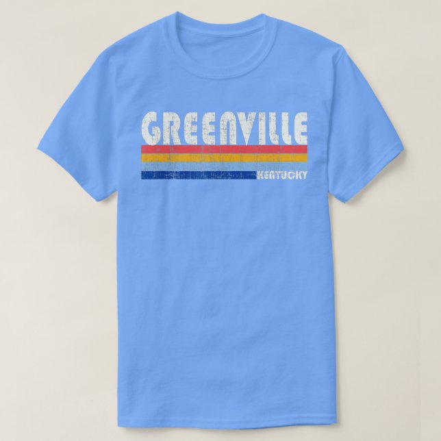 Camiseta Retro Vintage 70s 80s Style Greenville Kentucky  (Diseño del anverso)