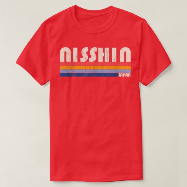 Camiseta Retro Vintage 70s 80s Style Nisshin, Japan  (Diseño del anverso)