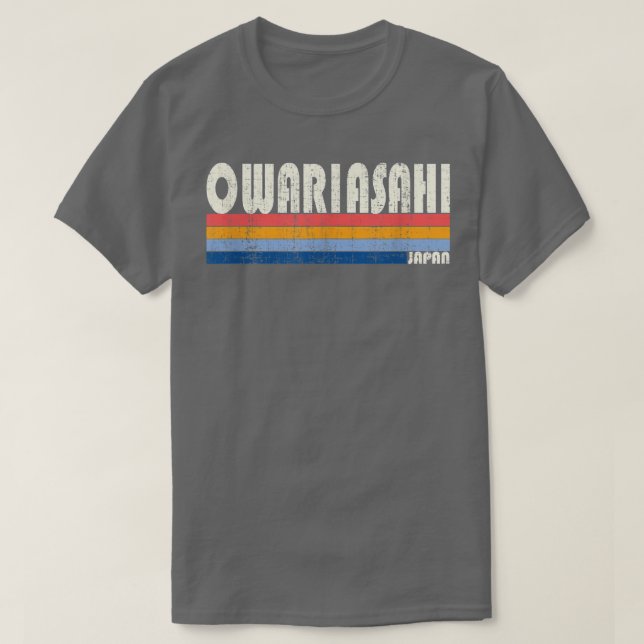 Camiseta Retro Vintage 70s 80s Style Owariasahi, Japan  (Diseño del anverso)