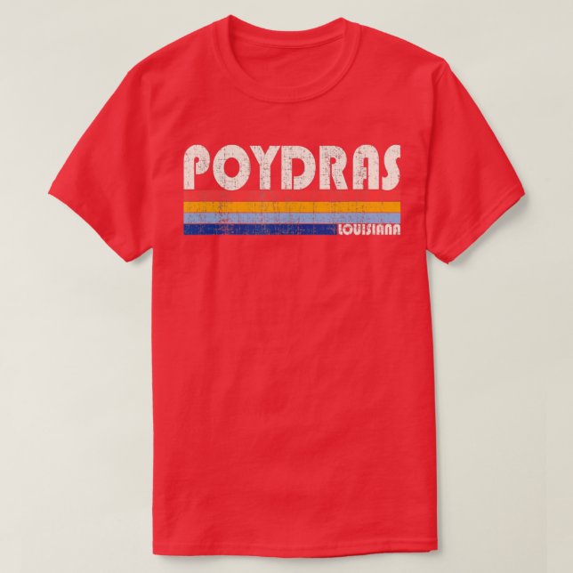 Camiseta Retro Vintage 70s 80s Style Poydras Louisiana  (Diseño del anverso)