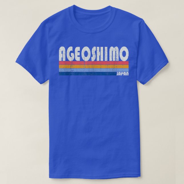 Camiseta Retro Vintage 70s Estilo Ageóshimo, Japón  (Diseño del anverso)