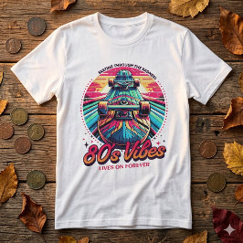 Camiseta Retro Vintage 80s Skateboard Amanecer