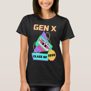 Camiseta Retro Vintage 90 Clase De 1990 Gen X Mujeres Cumpl