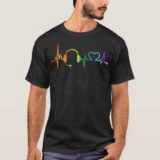 Camiseta Retro Vintage 911 Dispatcher Heartbeat acucolor