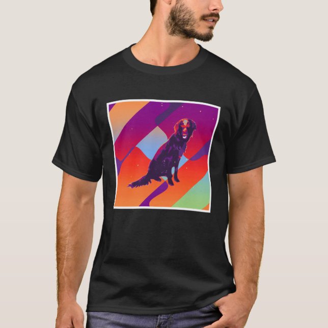 Camiseta Retro Vintage Aesthetic Flat Coated Retriever (Anverso)