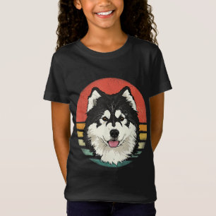 Camiseta Retro Vintage Alaskan Malamute Raza de Perro Amant