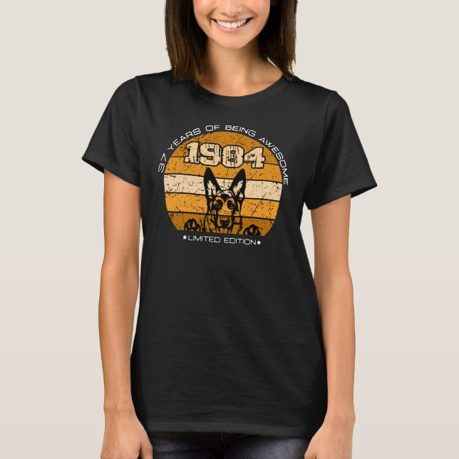 Camiseta Retro vintage alemán 1984 Cumpleaños (Anverso)