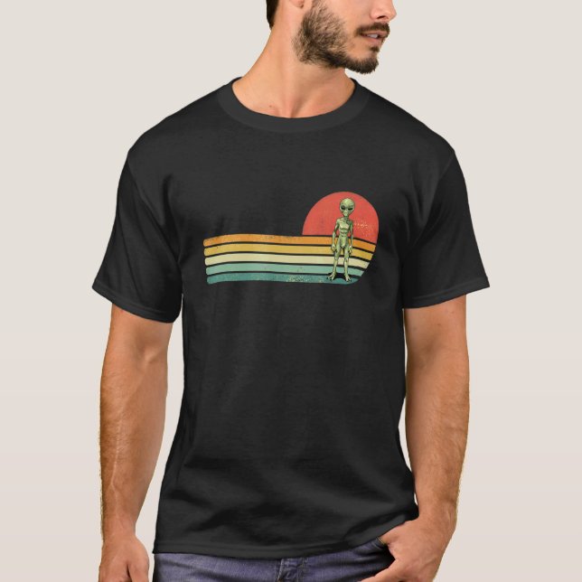 Camiseta Retro Vintage Alien UFO Extraterrestrial Abduction (Anverso)