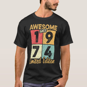 Camiseta Retro Vintage Asombroso Desde 1974 Edición Limitad