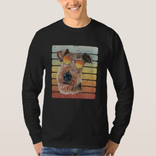 Camiseta Retro Vintage Atardecer Airedale Terrier Mamá Papá