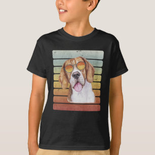 Camiseta Retro Vintage Atardecer Beagle Mamá Papá