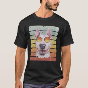 Camiseta Retro Vintage Atardecer Bull Terrier Mamá Papá