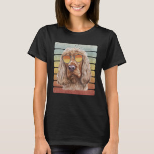 Camiseta Retro Vintage Atardecer English Cocker Mamá Papá