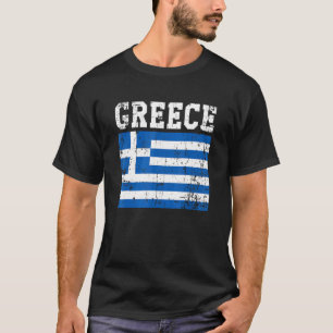 Camiseta Retro Vintage Bandera Griega Roots