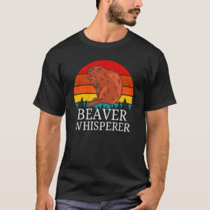 Camiseta Retro Vintage Beaver Whisperer Cute Forest Animal