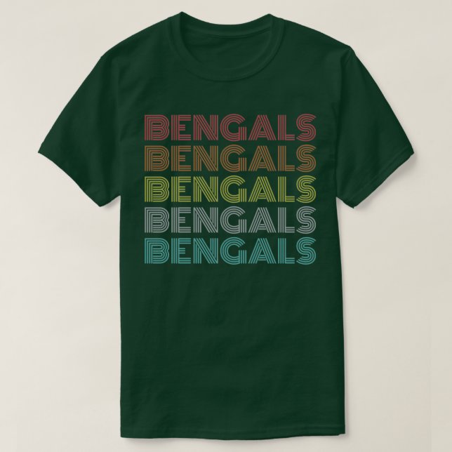 Camiseta Retro Vintage Bengals Triblend (Diseño del anverso)