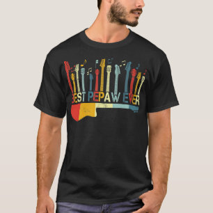Camiseta Retro Vintage Best Pepaw Ever Guitar Lover Guitari