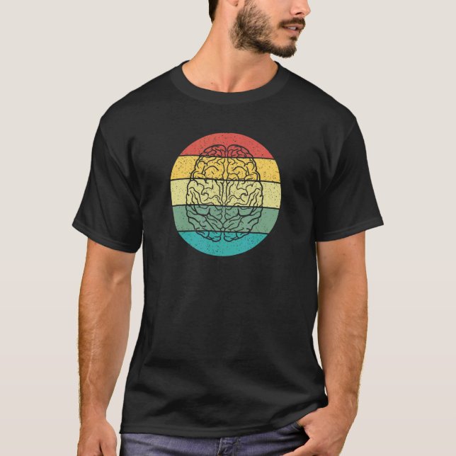 Camiseta Retro Vintage Brain Neuroscience (Anverso)