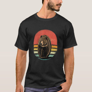 Camiseta Retro Vintage Brown Grizzly Bear al aire libre Ani