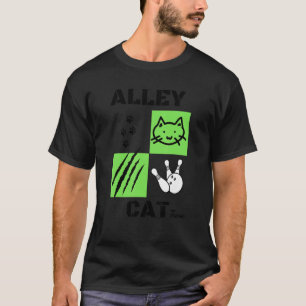 CAMISETA RETRO VINTAGE CALLEJERO GATO EQUIPO DE BOLOS HUMOR