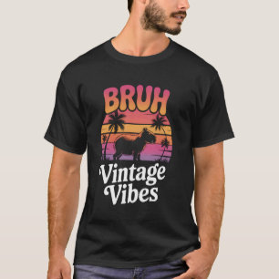Camiseta Retro Vintage Capybara Bruh