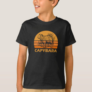 Camiseta Retro Vintage Capybara Giant Cavy Rodent Wildlife