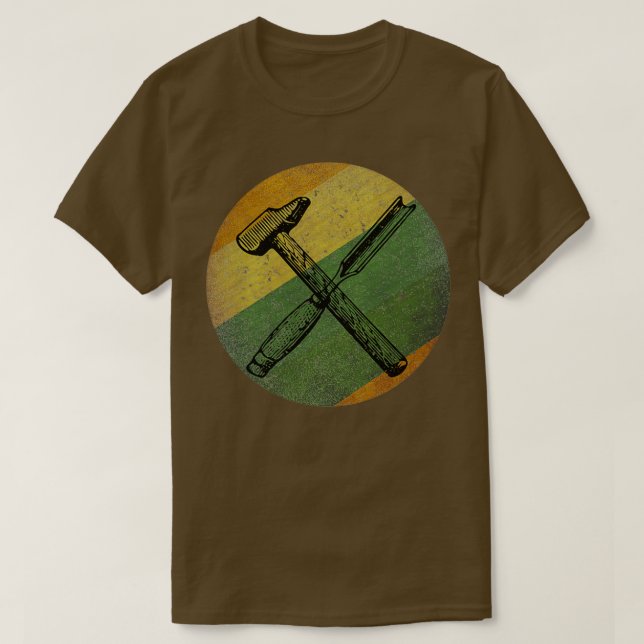 Camiseta retro vintage Carpenter Chisel herramienta Woodwor (Diseño del anverso)