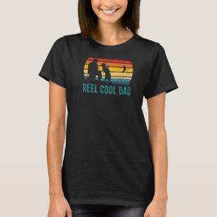 Camiseta Retro Vintage Carrete Papá Pescador Genial Papá Dí