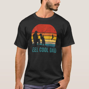 Camiseta Retro Vintage Carrete Papá Pescador Genial Papá Dí