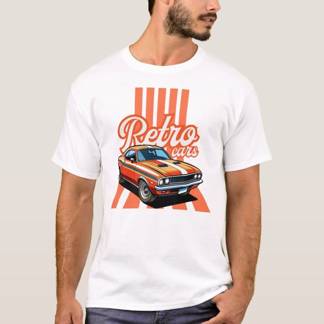Camiseta retro vintage cars classic (Anverso)