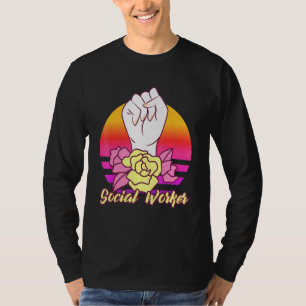 Camiseta Retro Vintage Cerrado Fist Social Worker Jus