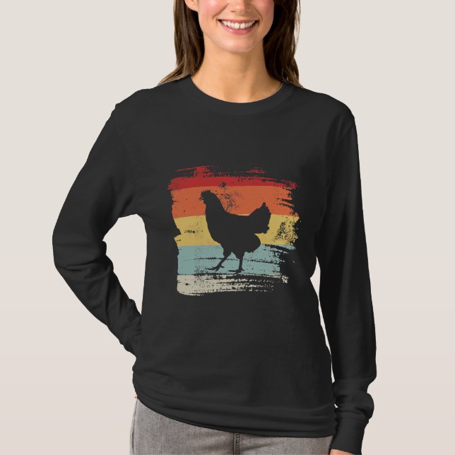 Camiseta Retro Vintage Chicken Chicken Egg   (Anverso)