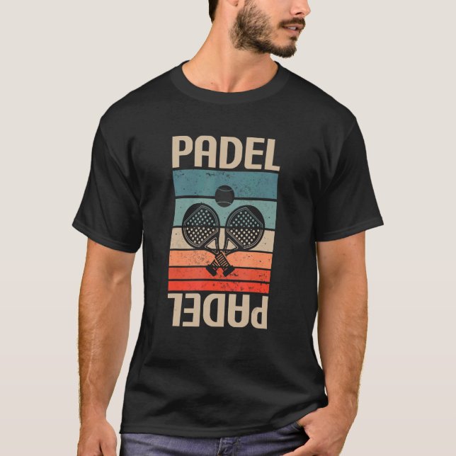 Camiseta Retro Vintage Classic Padel Player (Anverso)