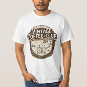 Camiseta Retro Vintage Coffee Club para Hombres